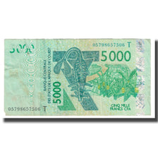 Banknote, West African States, 5000 Francs, 2003, KM:117Ab, VF(20-25)