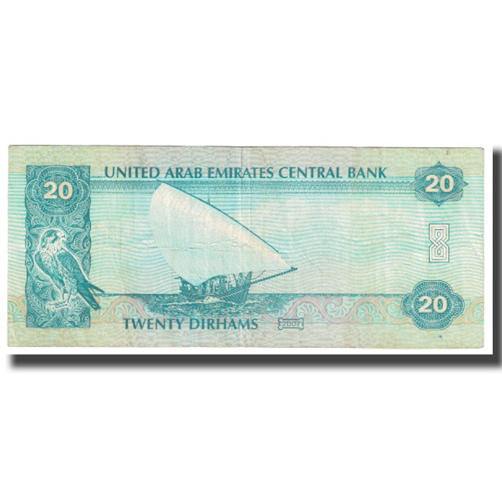 Banconote, Emirati Arabi Uniti, 20 Dirhams, 2007, KM:28b, MB