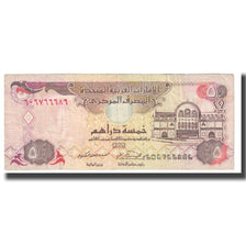 Banknot, Zjednoczone Emiraty Arabskie, 5 Dirhams, KM:26a, EF(40-45)