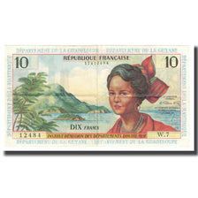 Nota, Antilhas Francesas, 10 Nouveaux Francs, KM:5a, AU(55-58)