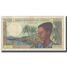 Biljet, Comoros, 1000 Francs, KM:11a, TB
