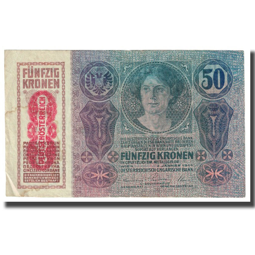 Banknote, Austria, 50 Kronen, 1914, 1914-01-02, KM:15, EF(40-45)