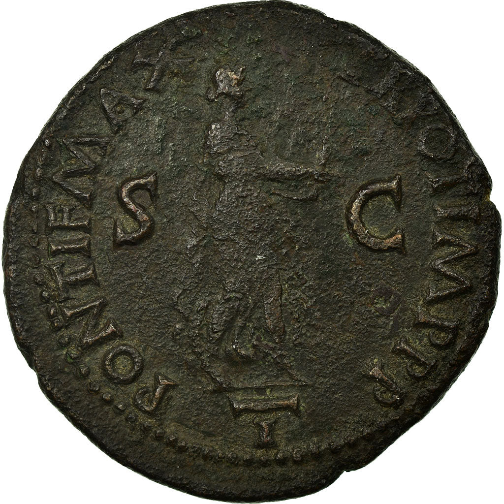 Coin, Nero, As, Lyon - Lugdunum, VF(30-35), Copper, Cohen:243