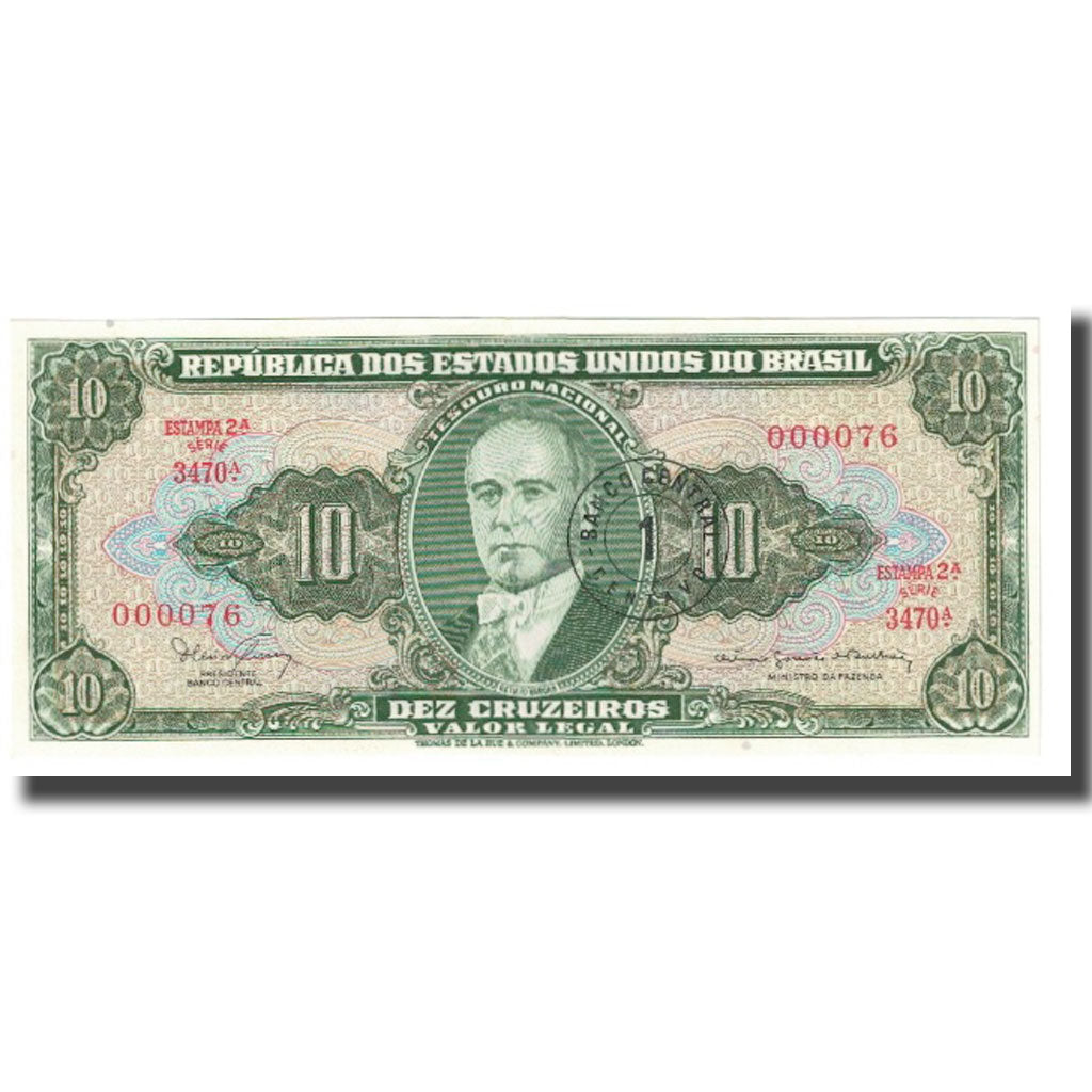Banconote, Brasile, 1 Centavo on 10 Cruzeiros, KM:183a, FDS