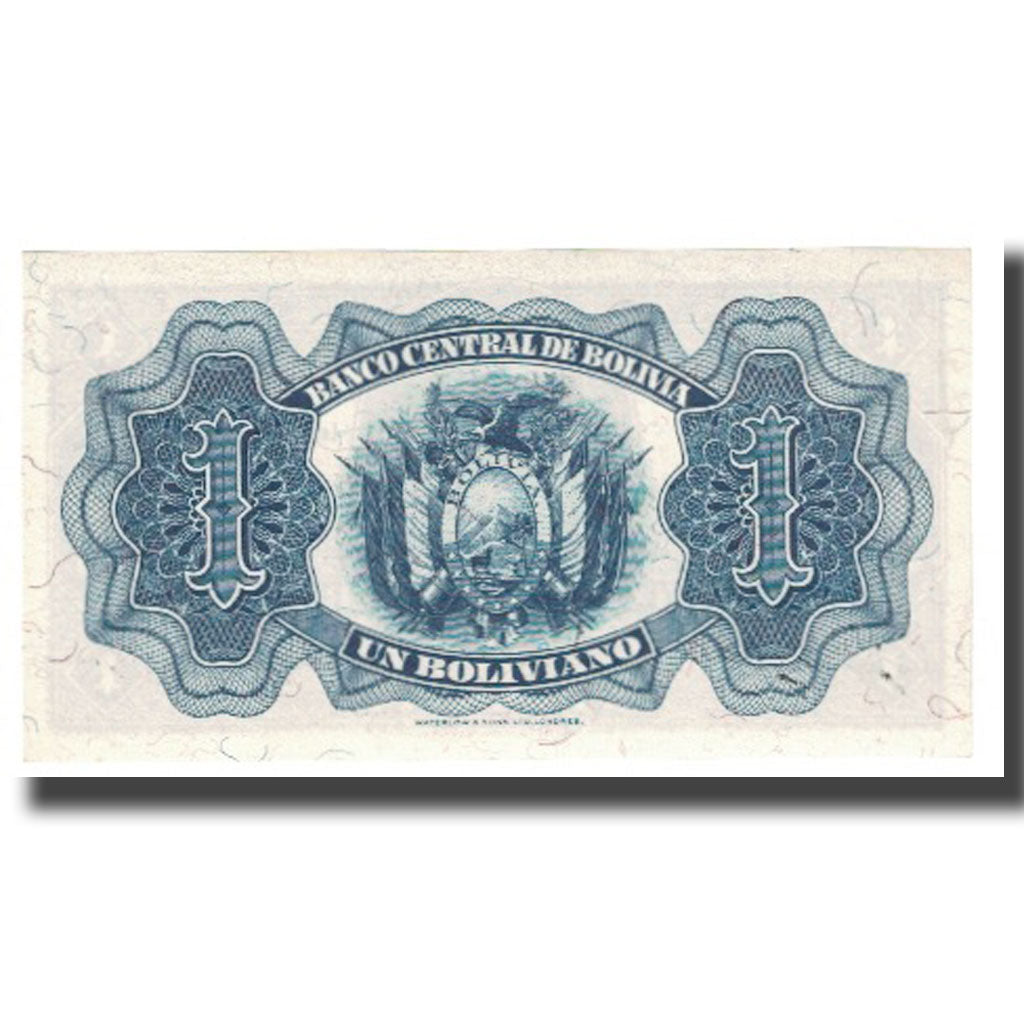 Banknote, Bolivia, 1 Boliviano, 1952, KM:128a, UNC(65-70)