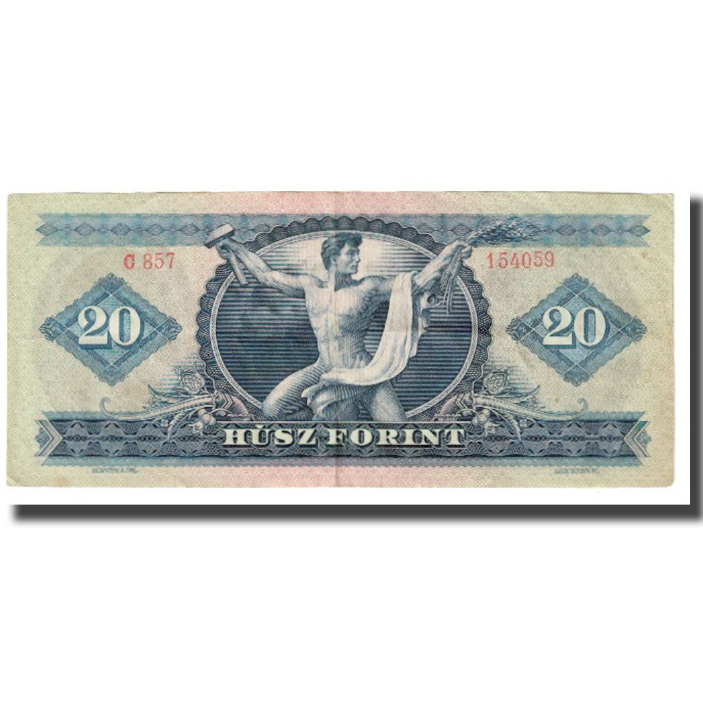 Banknote, Hungary, 20 Forint, 1969, 1969-06-30, KM:169e, EF(40-45)