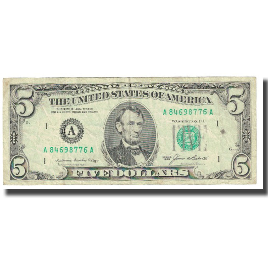 Banknote, United States, Five Dollars, 1985, VF(20-25)