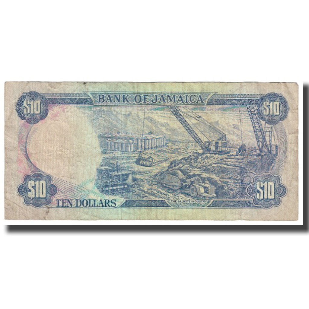 Banknote, Jamaica, 10 Dollars, 1979, 1970-10-01, KM:67a, VF(20-25)