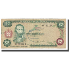 Biljet, Jamaica, 2 Dollars, L.1960, KM:60a, TTB