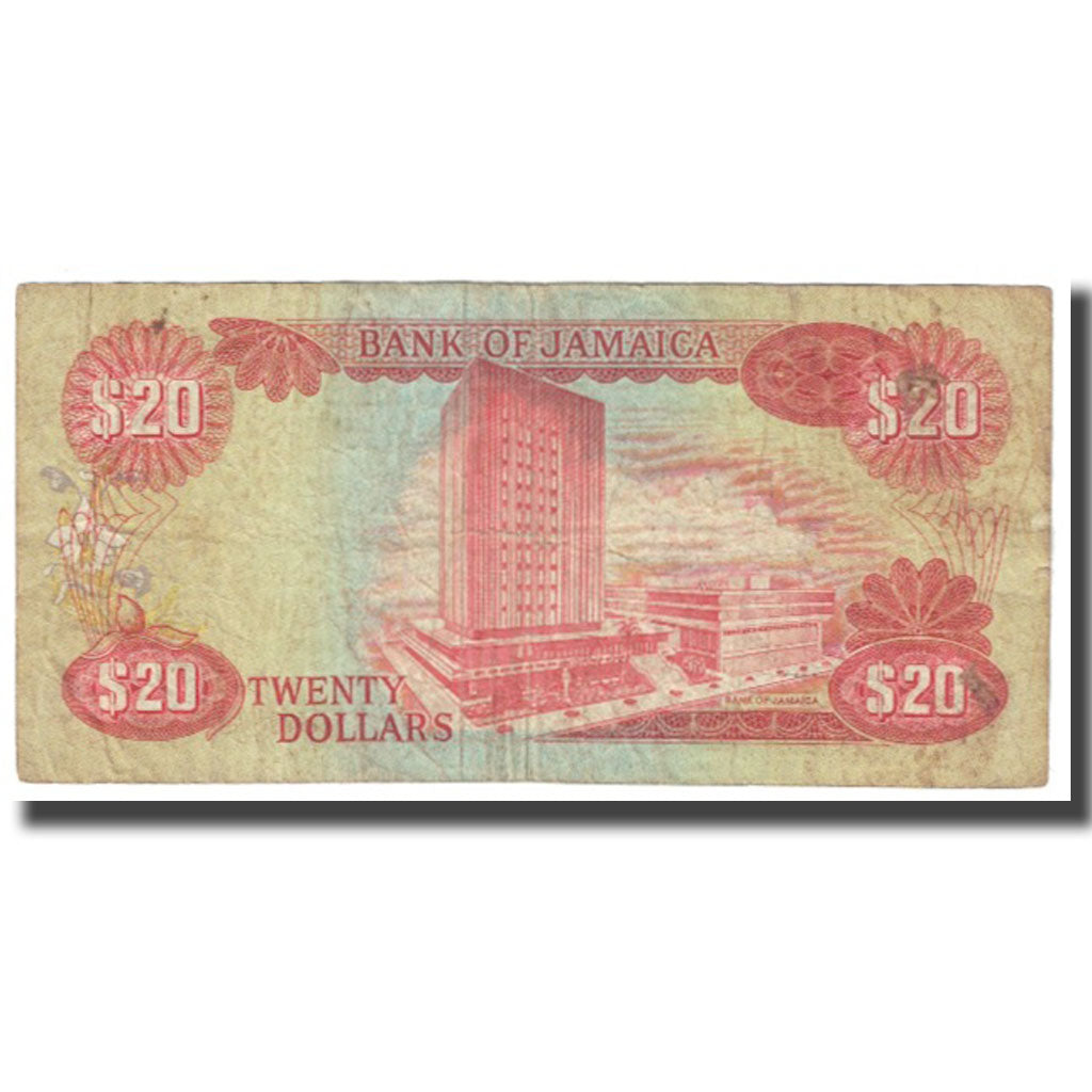 Banknote, Jamaica, 20 Dollars, 1979, 1979-10-01, KM:68a, VF(20-25)