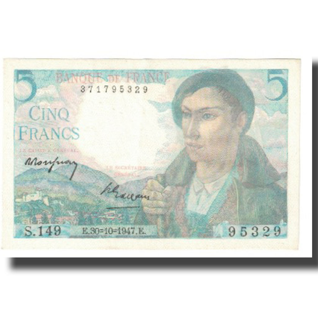 Francia, 5 Francs, Berger, 1947, P. Rousseau and R. Favre-Gilly, 1947-10-30, SC