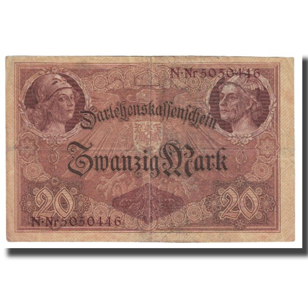 Banknote, Germany, 20 Mark, 1914, 1914-08-05, KM:48a, VF(20-25)