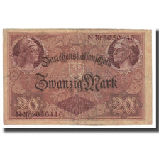 Banknote, Germany, 20 Mark, 1914, 1914-08-05, KM:48a, VF(20-25)