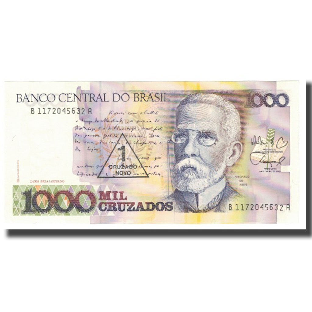 Billet, Brésil, 1 Cruzado Novo on 1000 Cruzados, KM:216a, NEUF