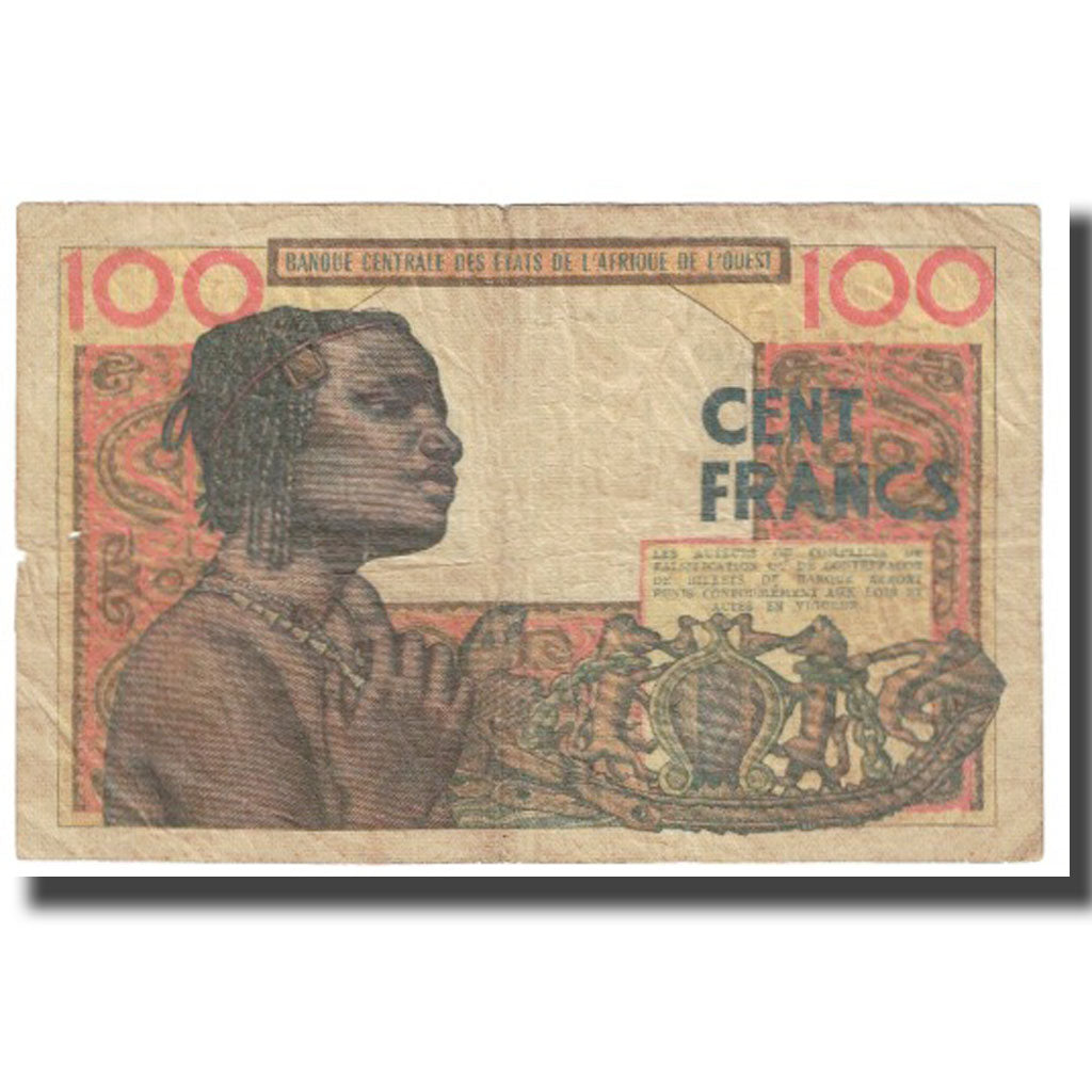 Geldschein, West African States, 100 Francs, 1965, 1965-03-02, KM:201Be, S