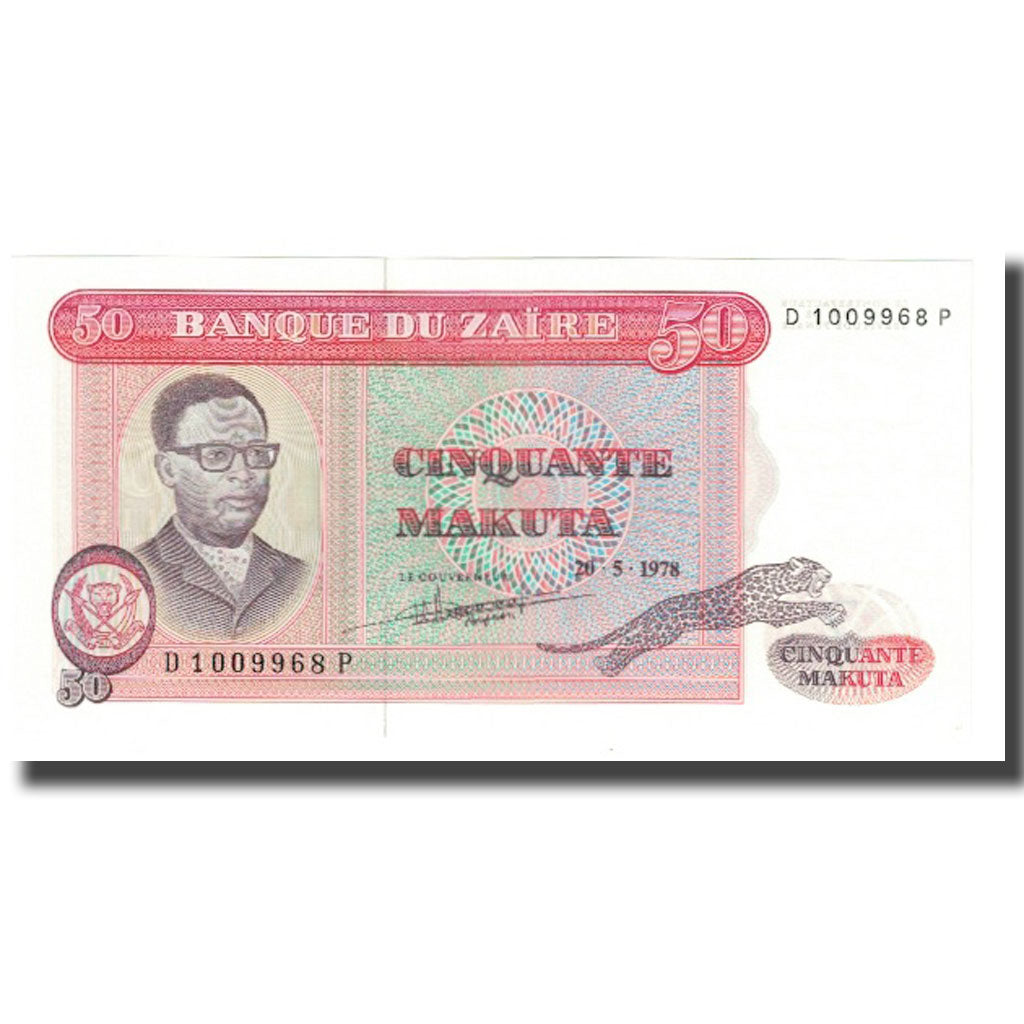 Biljet, Zaïre, 50 Makuta, 1978, 1978-05-20, KM:16c, NIEUW