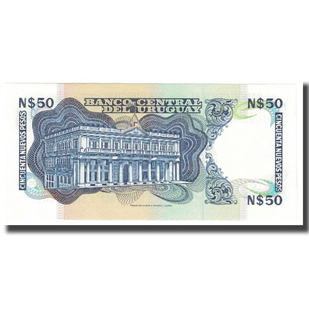 Banknote, Uruguay, 50 Nuevos Pesos, KM:61b, UNC(65-70)