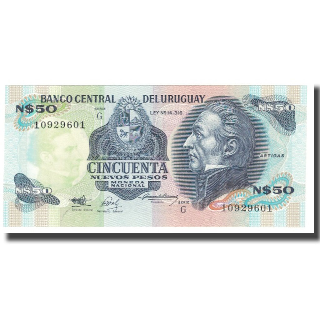Billet, Uruguay, 50 Nuevos Pesos, KM:61b, NEUF