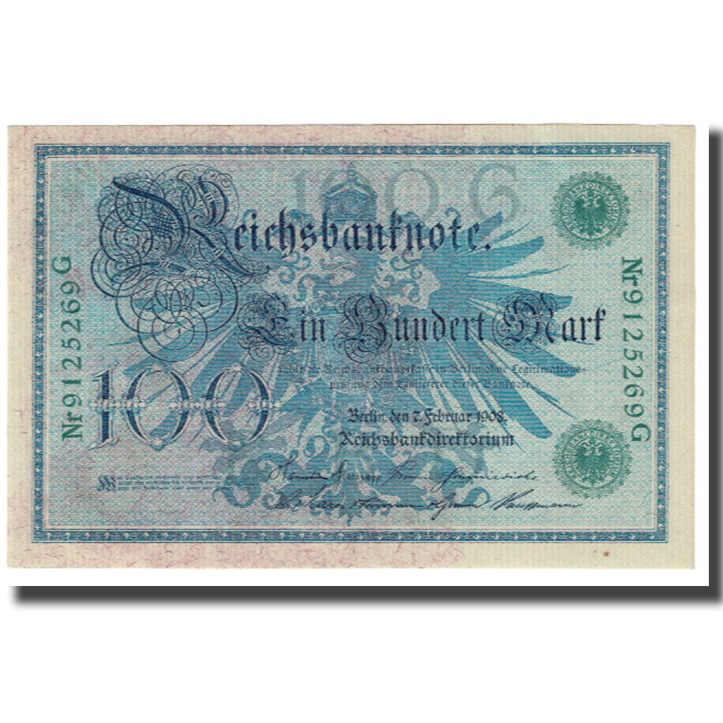 Banconote, Germania, 100 Mark, 1908, 1908-02-07, KM:34, SPL