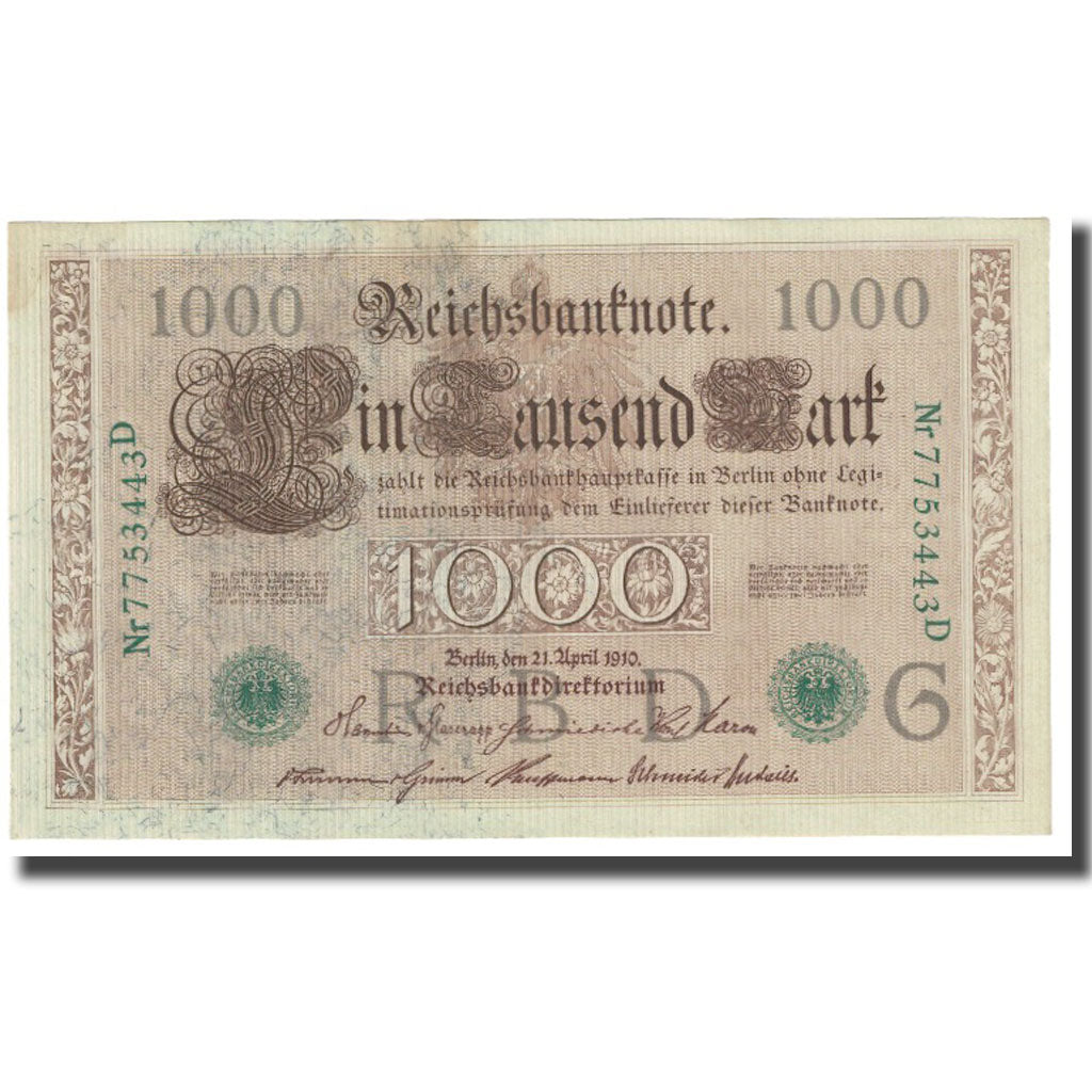 Banknote, Germany, 1000 Mark, 1910, 1910-04-21, KM:45b, UNC(63)