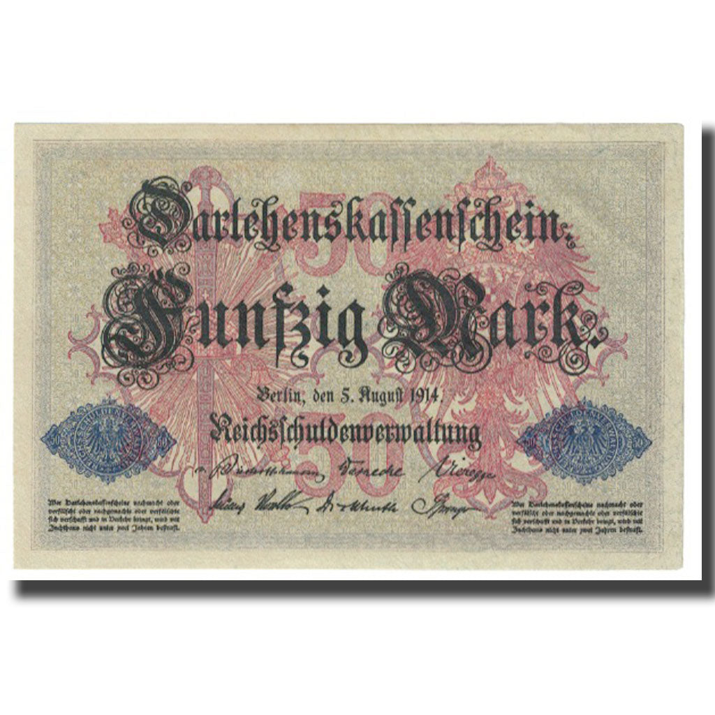 Banknote, Germany, 50 Mark, 1914, 1914-08-05, KM:49b, UNC(63)