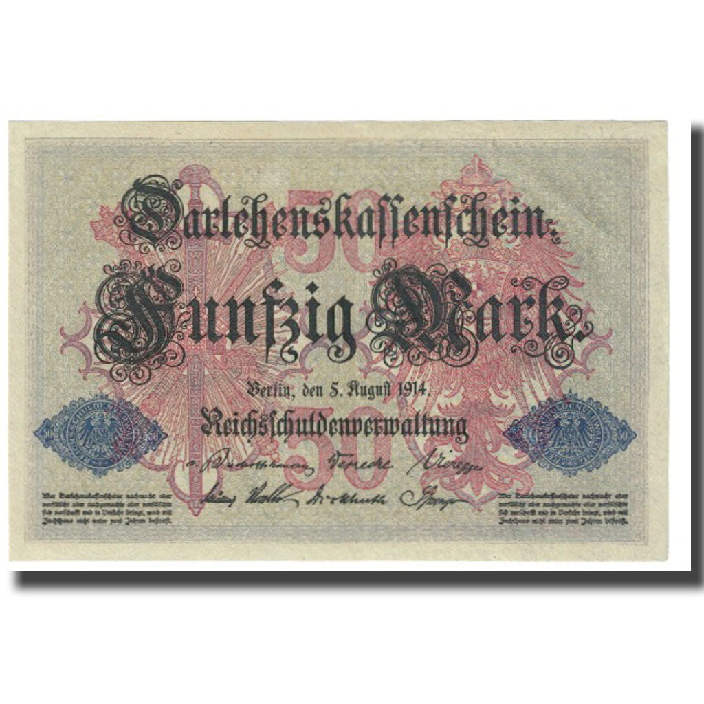 Banknote, Germany, 50 Mark, 1914, 1914-08-05, KM:49b, UNC(63)