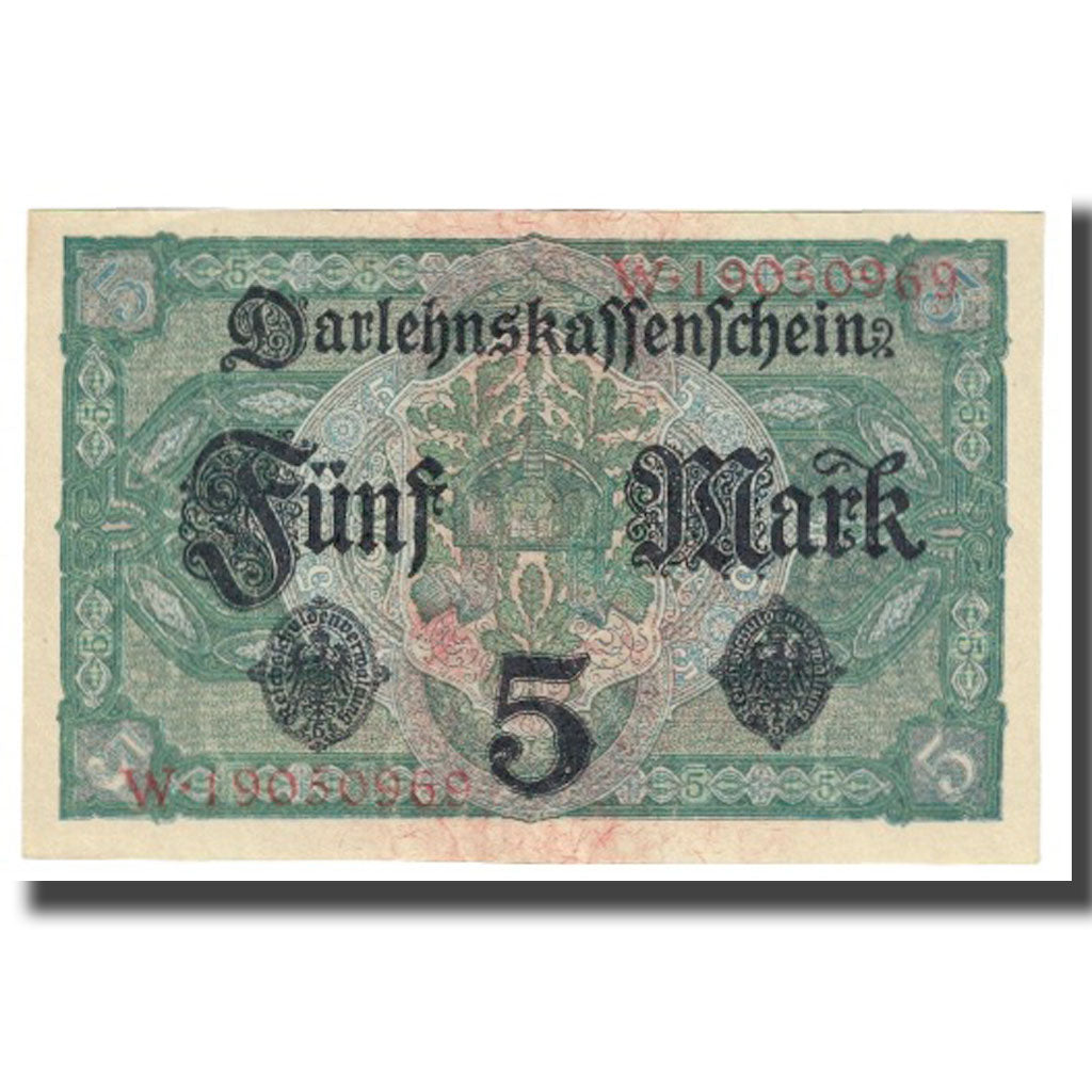 Banconote, Germania, 5 Mark, 1917, 1917-08-01, KM:56b, SPL