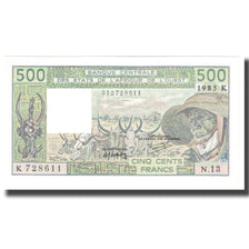 Banknote, West African States, 500 Francs, 1985, KM:206Bi, UNC(65-70)