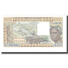 Billet, West African States, 1000 Francs, 1985, KM:207Be, NEUF