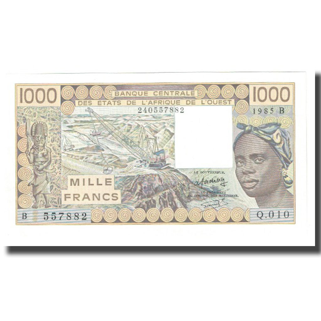 Banknote, West African States, 1000 Francs, 1985, KM:207Be, UNC(65-70)