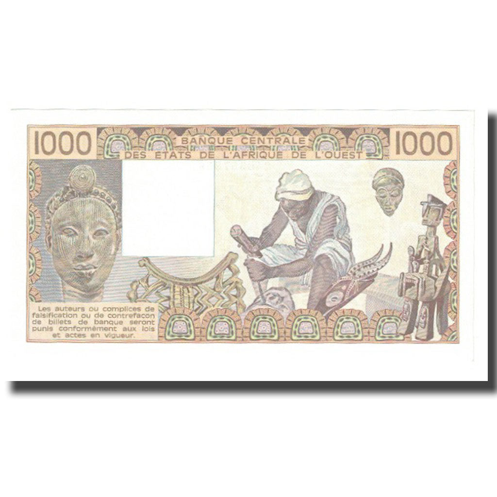 Banknote, West African States, 1000 Francs, 1985, KM:207Be, UNC(65-70)