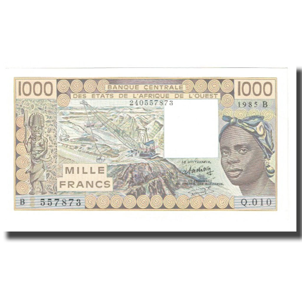 Banknote, West African States, 1000 Francs, 1985, KM:207Be, UNC(65-70)