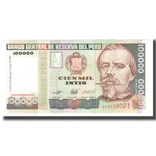 Banknote, Peru, 100,000 Intis, 1989, 1989-12-21, KM:144, UNC(65-70)