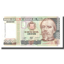 Banknote, Peru, 100,000 Intis, 1989, 1989-12-21, KM:144, UNC(65-70)