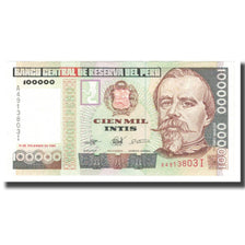 Banknote, Peru, 100,000 Intis, 1989, 1989-12-21, KM:144, UNC(65-70)
