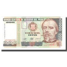 Banknote, Peru, 100,000 Intis, 1989, 1989-12-21, KM:144, UNC(65-70)