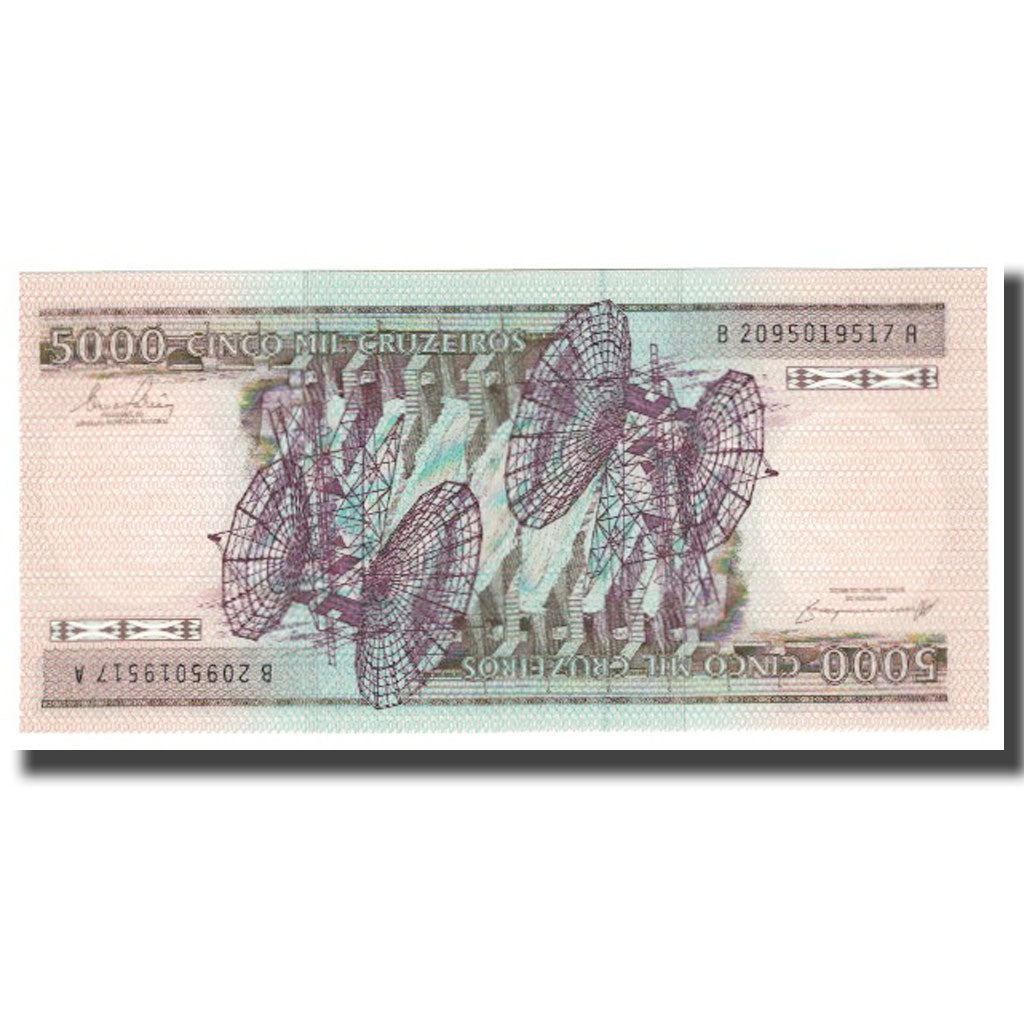 Banknot, Brazylia, 5000 Cruzeiros, Undated, Undated, KM:202a, UNC(65-70)