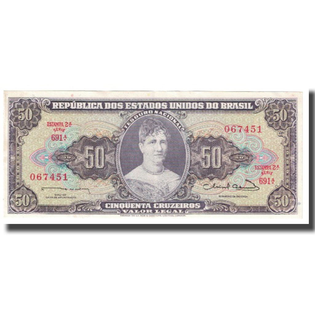 Banknote, Brazil, 50 Cruzeiros, KM:169a, EF(40-45)