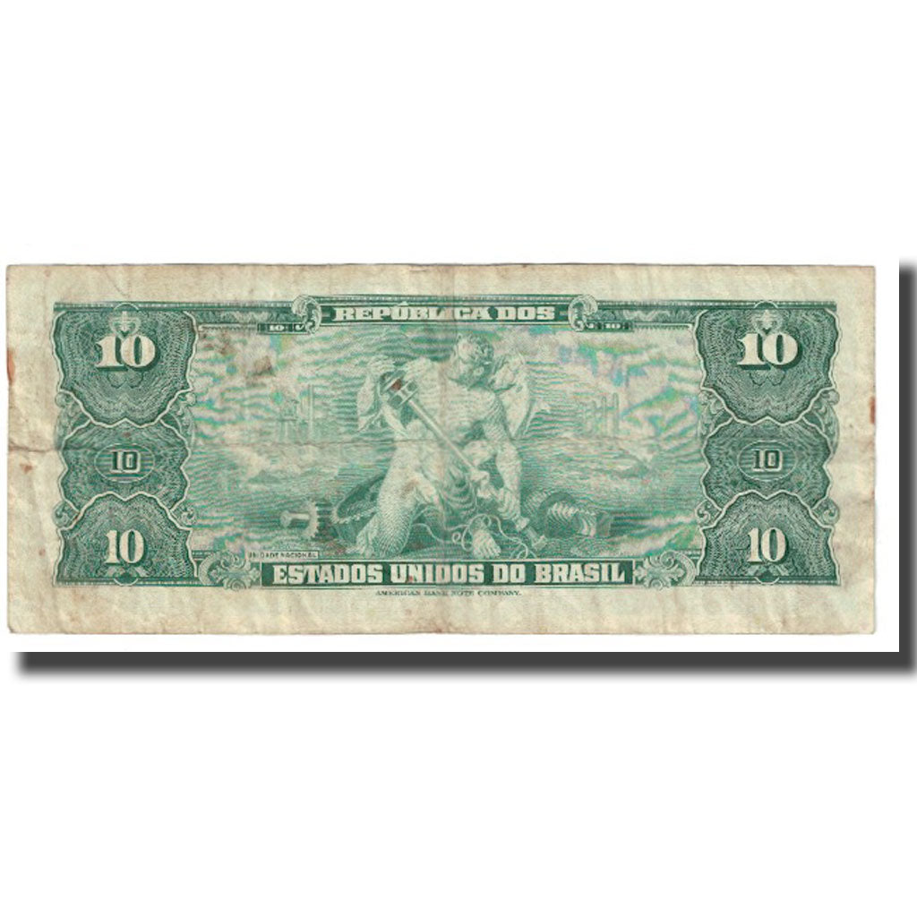 Billet, Brésil, 10 Cruzeiros, KM:167a, TB