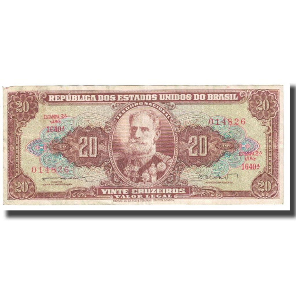 Banknote, Brazil, 20 Cruzeiros, KM:168a, VF(20-25)