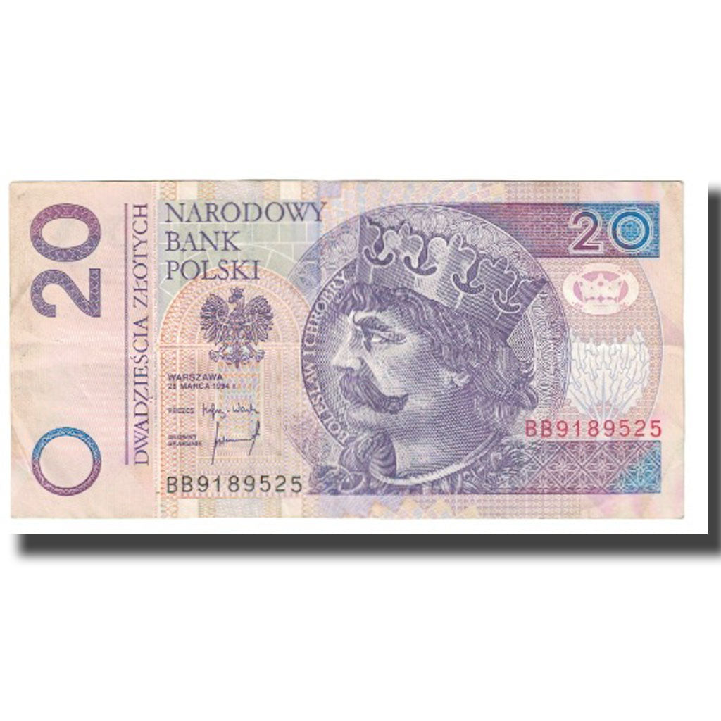 Banknote, Poland, 20 Zlotych, 1994, 1994-03-25, KM:174a, EF(40-45)