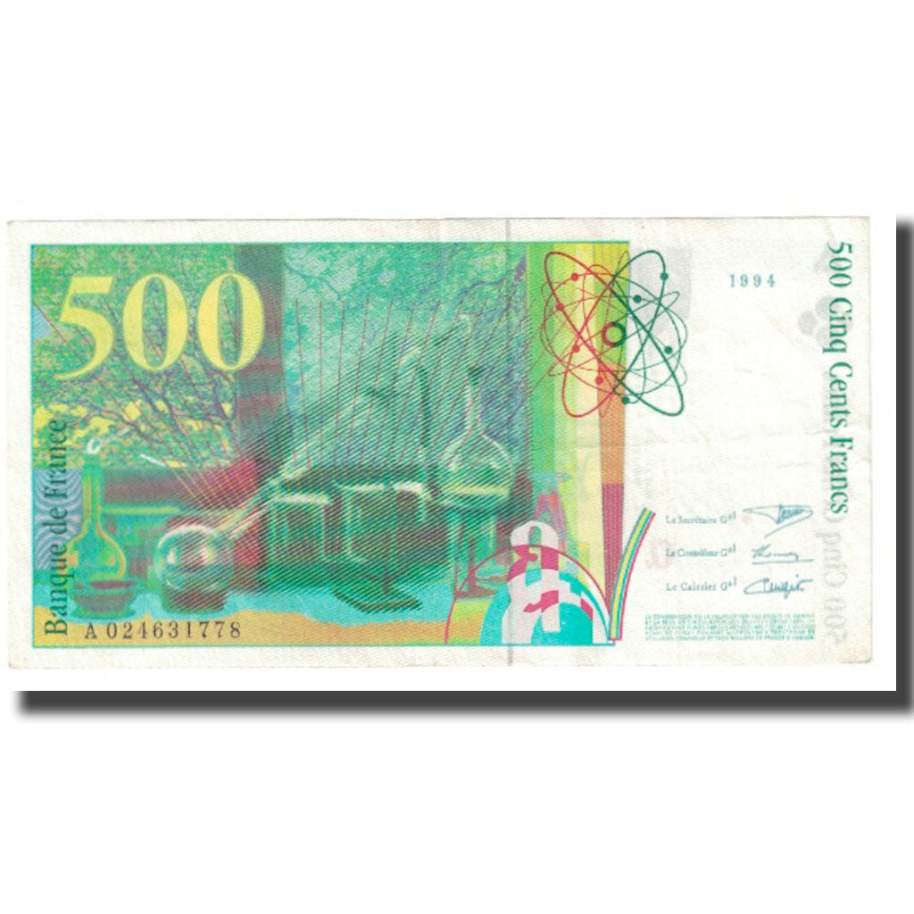 France, 500 Francs, Pierre et Marie Curie, 1994, Bugarel, Undated (1994)