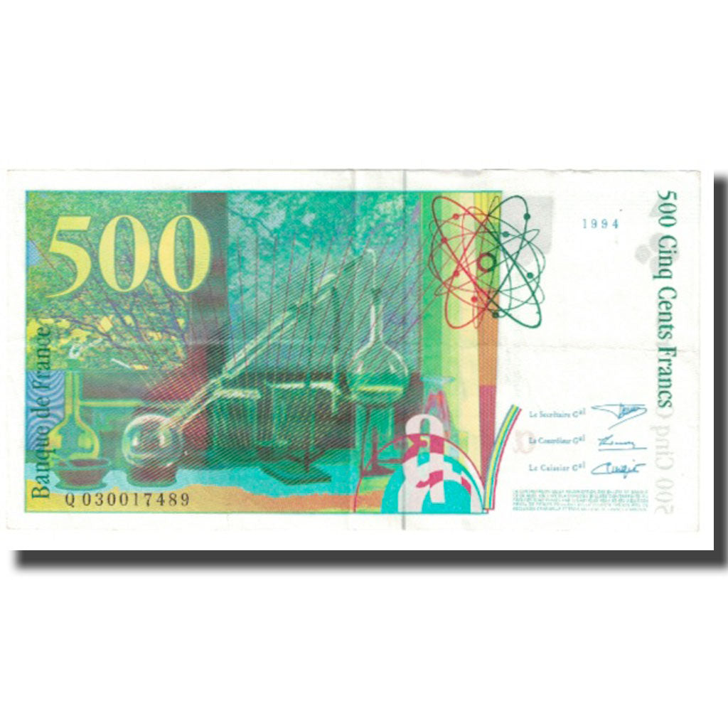 France, 500 Francs, Pierre et Marie Curie, 1994, Bugarel, Undated (1994)