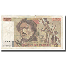 França, 100 Francs, Delacroix, 1979, P. A.Strohl-G.Bouchet-J.J.Tronche, 1979