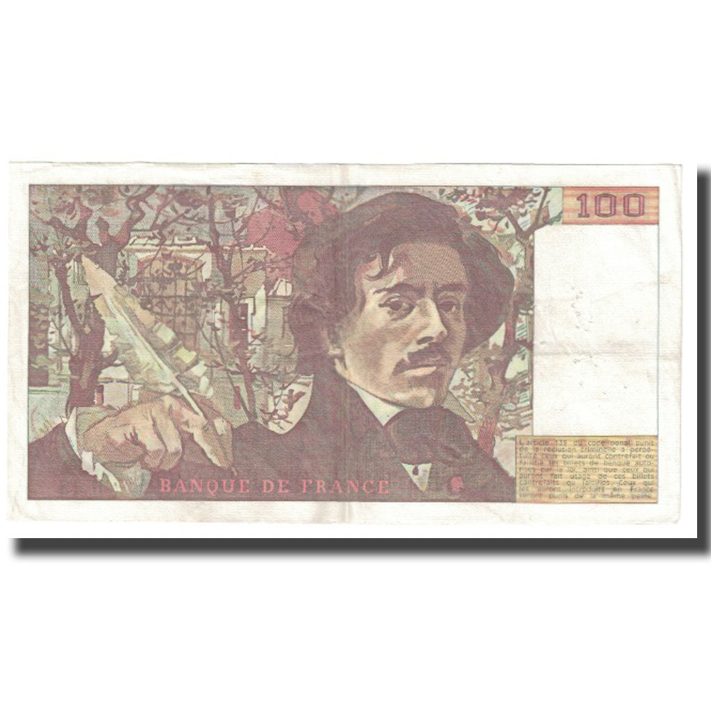 France, 100 Francs, Delacroix, 1979, P. A.Strohl-G.Bouchet-J.J.Tronche, 1979