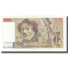 France, 100 Francs, Delacroix, 1985, P. A.Strohl-G.Bouchet-J.J.Tronche, 1985