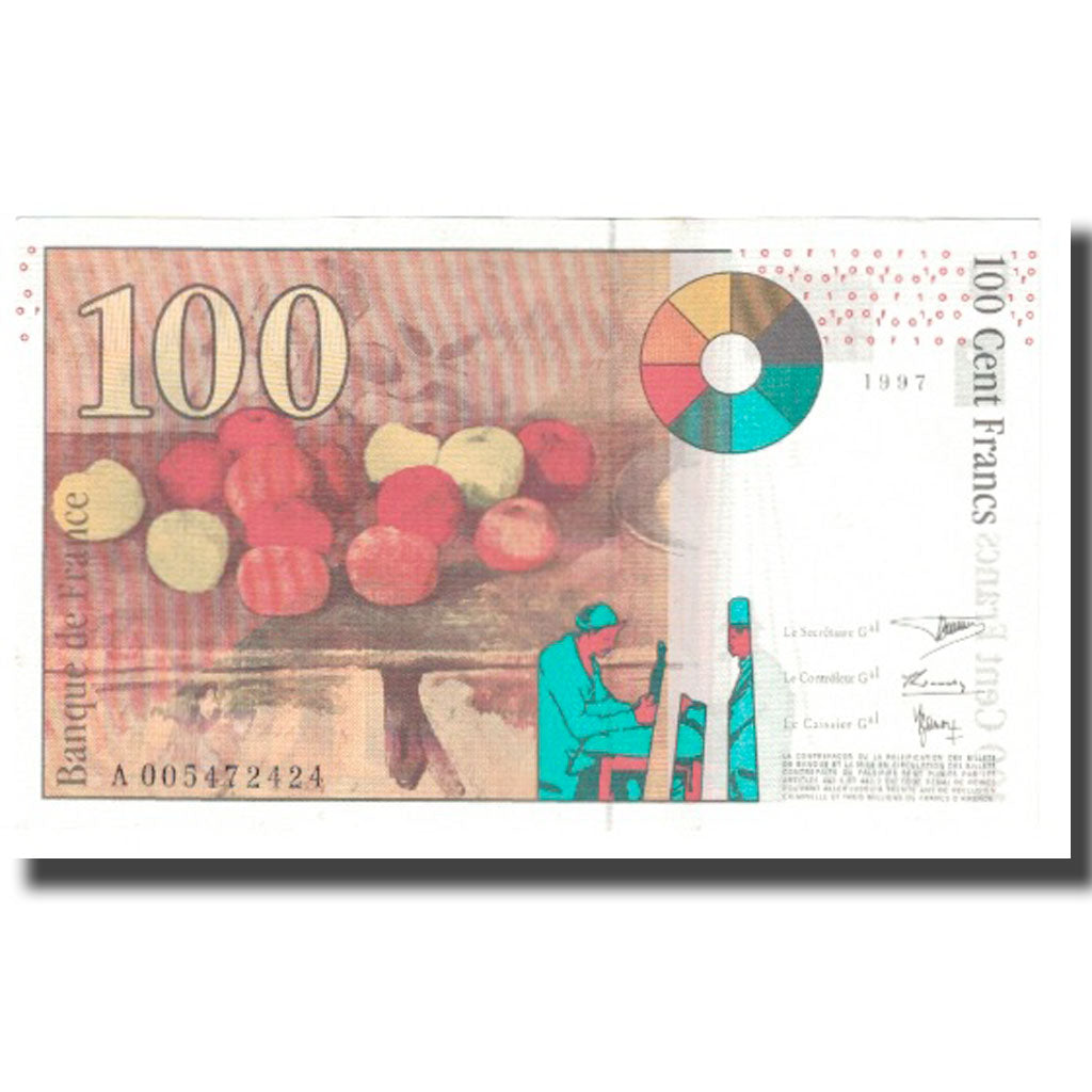 Francja, 100 Francs, Cézanne, 1997, BRUNEEL, BONARDIN, VIGIER, 1997, UNC(63)