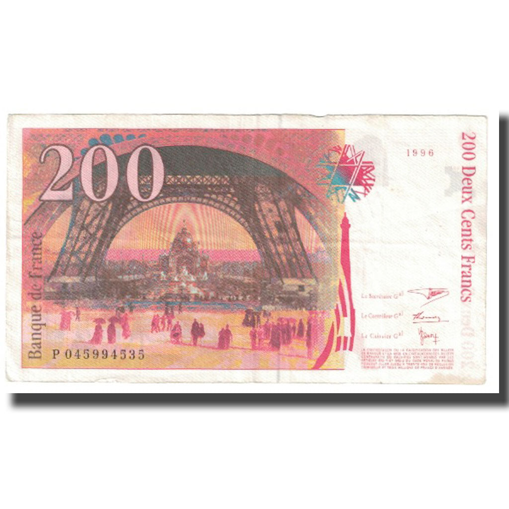 France, 200 Francs, Eiffel, 1996, BRUNEEL, BONARDIN, VIGIER, 1996, EF(40-45)