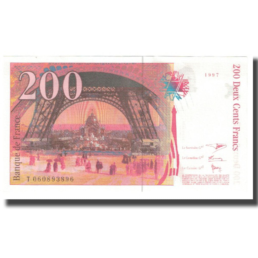 France, 200 Francs, Eiffel, 1997, BRUNEEL, BONARDIN, VIGIER, 1997, UNC(63)