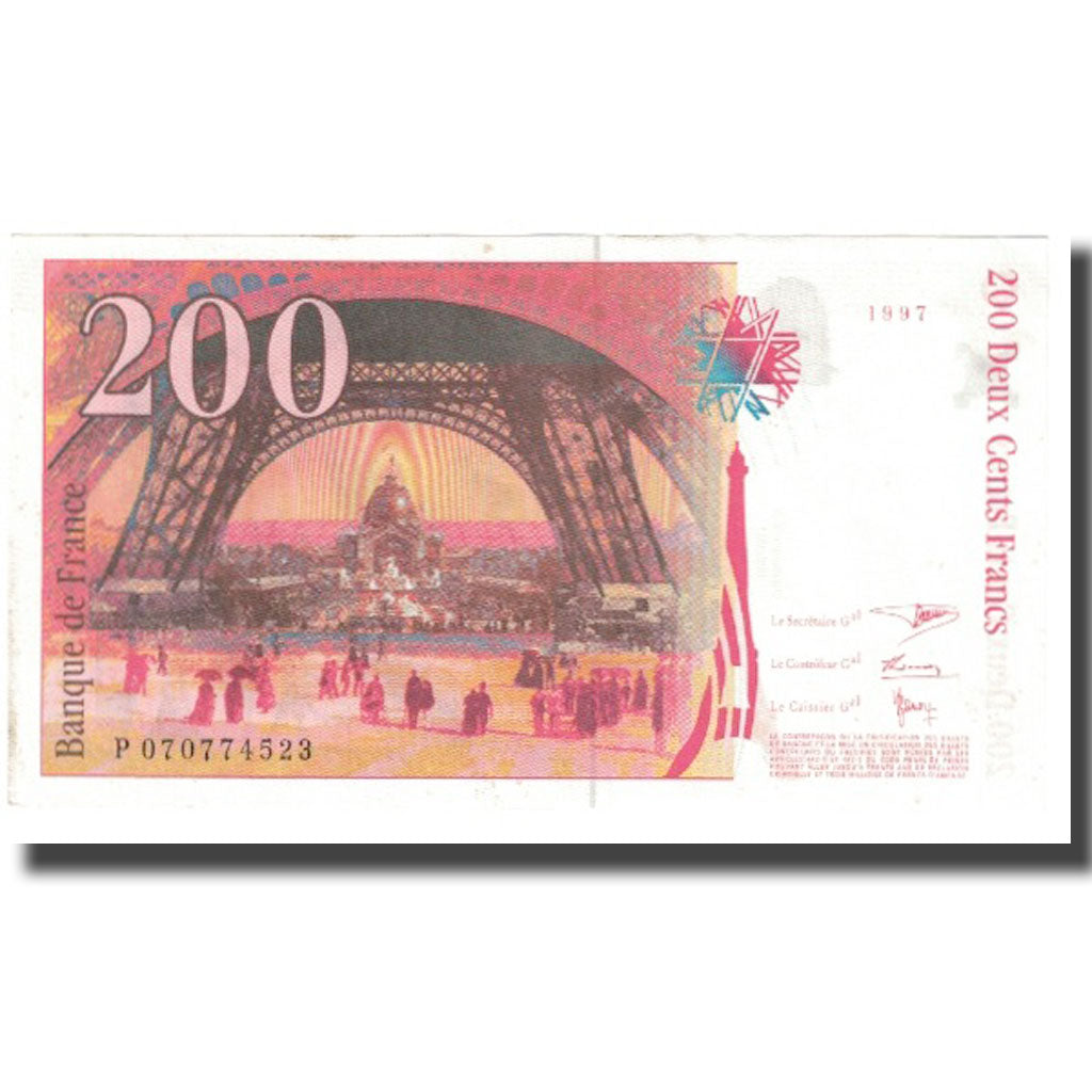 Francia, 200 Francs, Eiffel, 1997, BRUNEEL, BONARDIN, VIGIER, 1997, SPL-
